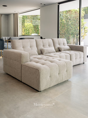 SOFÁ ESQUINERO SAKI GRIS CLARO